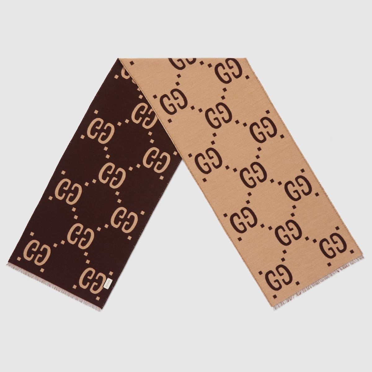 Gvc*1 jacquard wool silk scarf