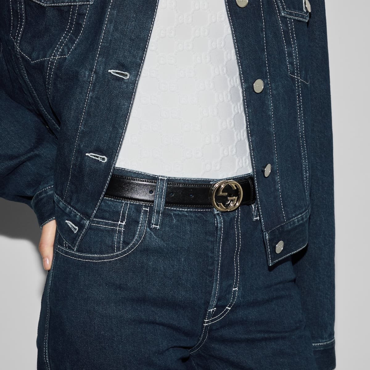 Gvc*1 Belt with Interlocking G buckle