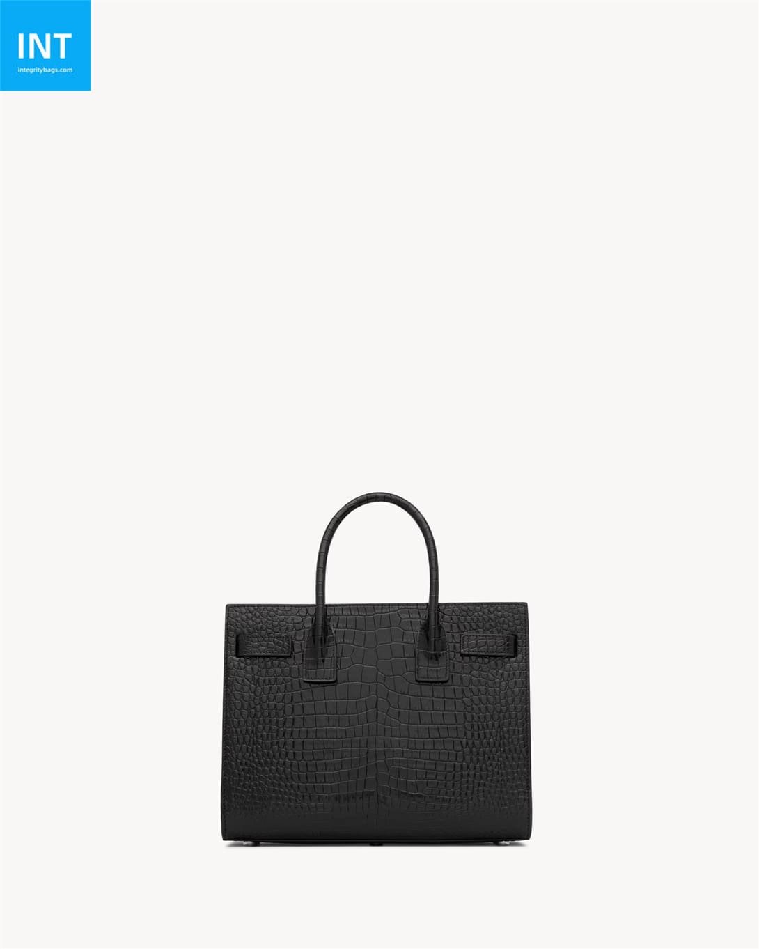 Sa1nt Lau*nt SAC DE JOUR BABY bag in crocodile-embossed leather