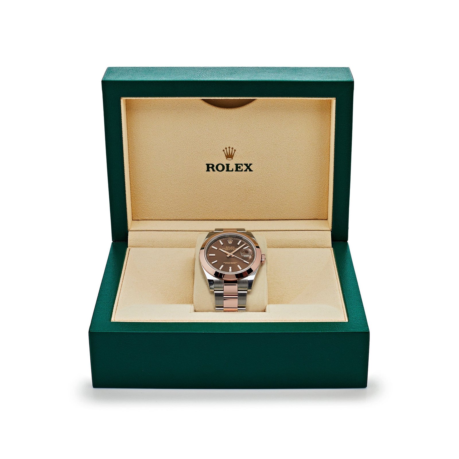 R01ex Datejust 41 126301 Stainless Steel Rose Gold Chocolate Dial (New 2025)