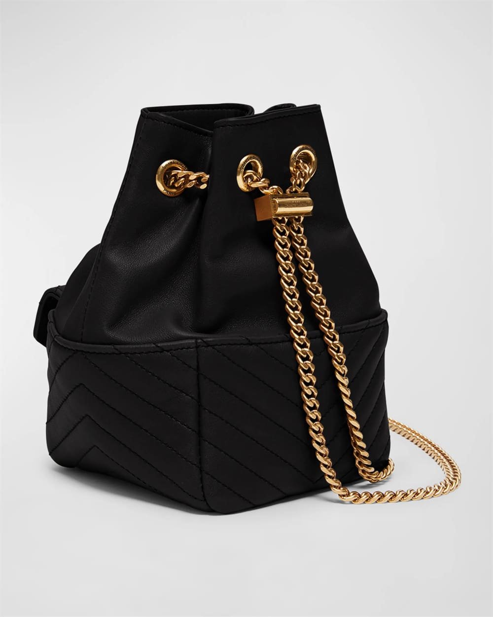 Sa1nt Lau*nt Joe Mini Y51 Bucket Bag with Adjustable Strap in Smooth Leather