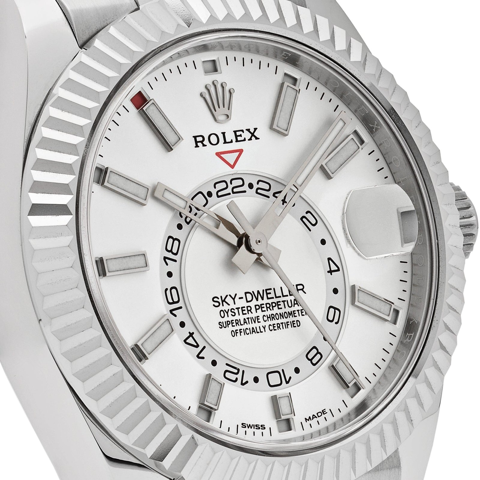 R01ex Sky-Dweller 326934 Stainless Steel White Dial Jubilee
