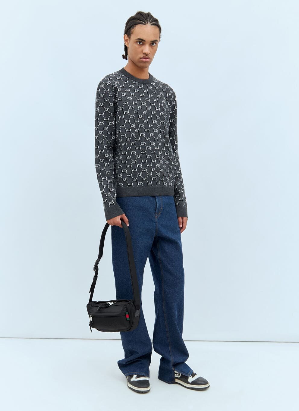 Gvc*1 Embossed Logo Small Crossbody Bag