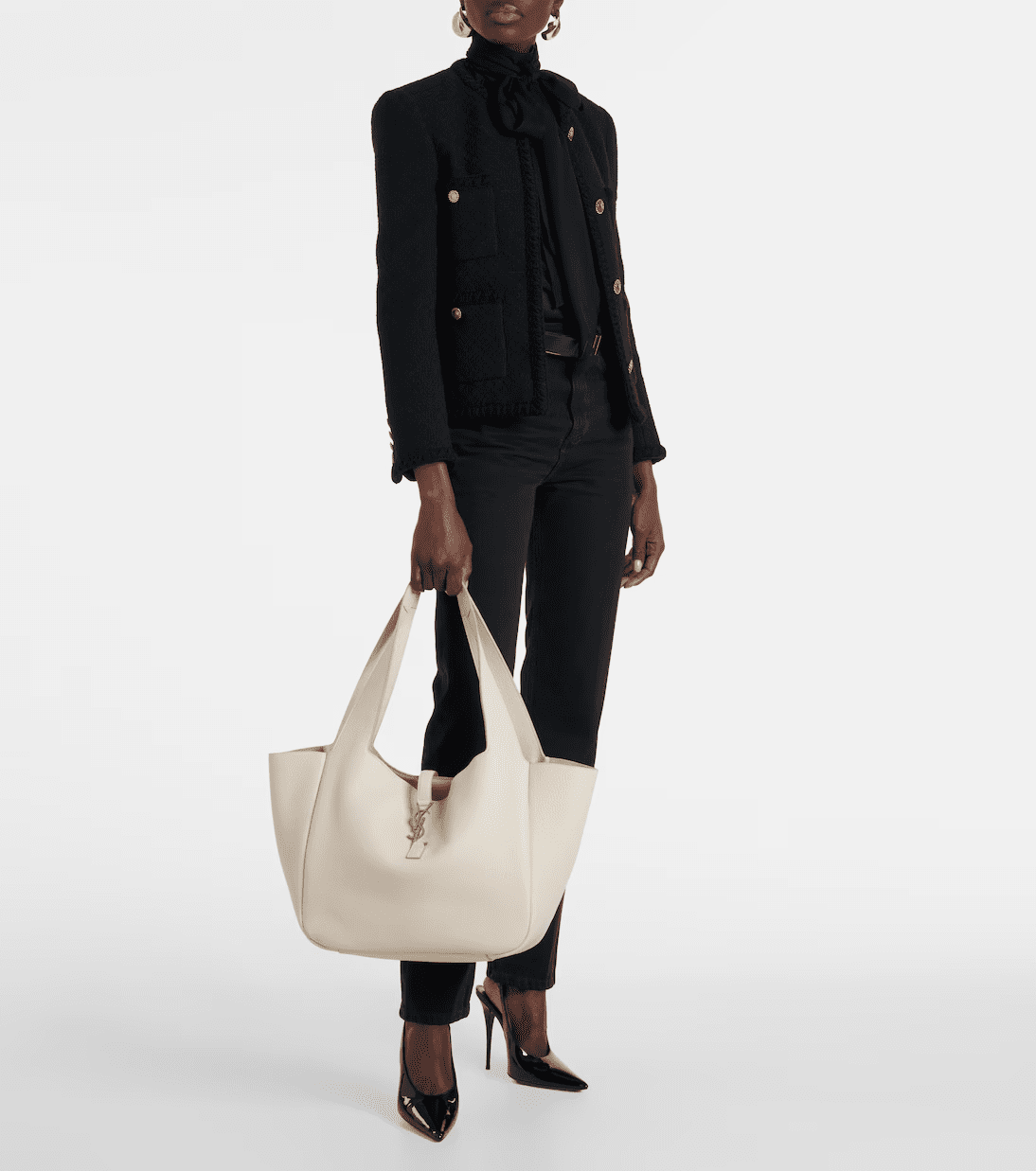 Sa1nt Lau*nt LE 5 À 7 BEA in grained leather
