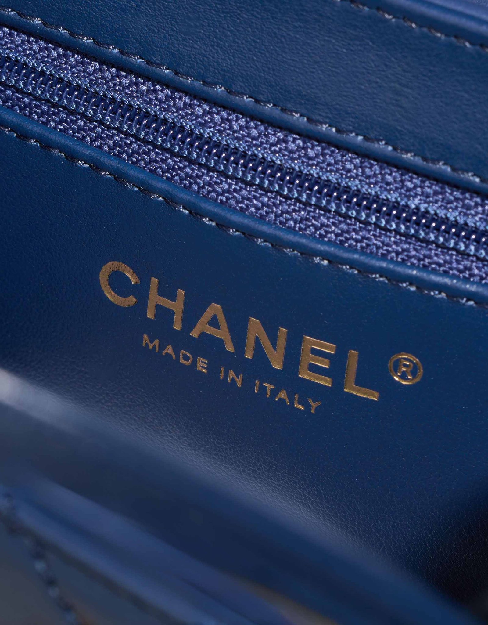 Ch**el Kelly Medium Bag in Vintage Calfskin Leather, Dark Blue