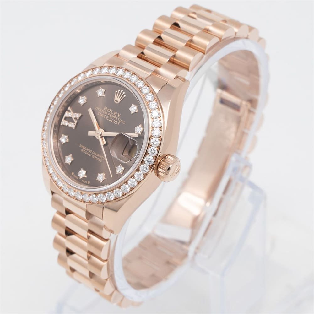 R01ex Lady-Datejust Chocolate Dial D1am0nd Bezel 28mm 279135RBR