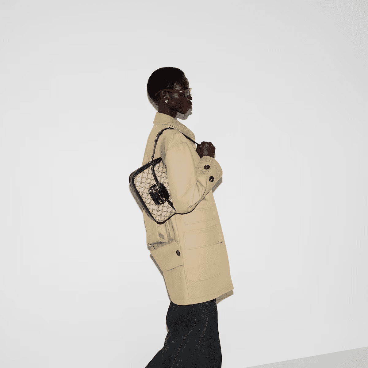 Gvc*1 Horsebit 1955 Soft small shoulder bag