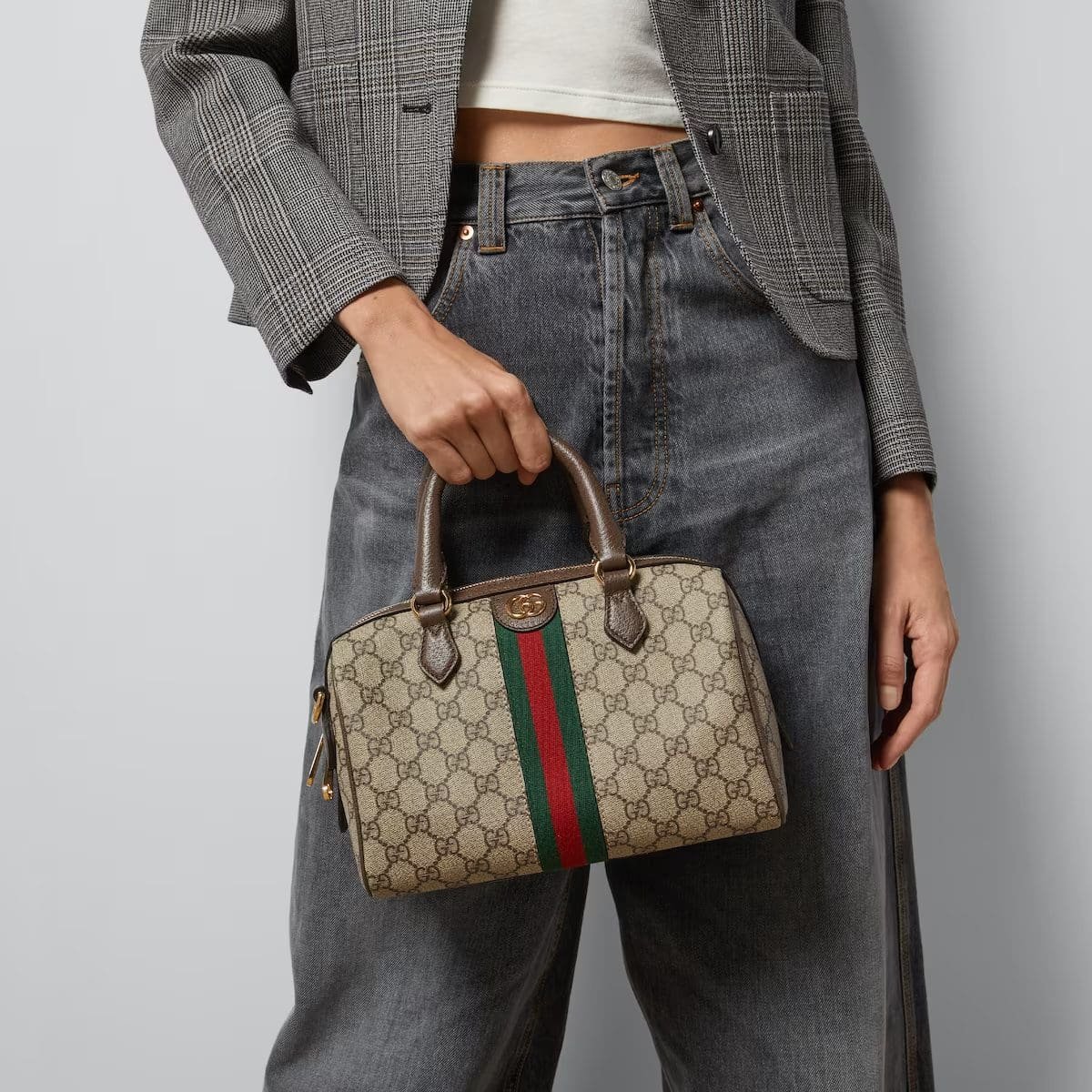 Gvc*1 OPHIDIA GG SMALL TOP HANDLE BAG