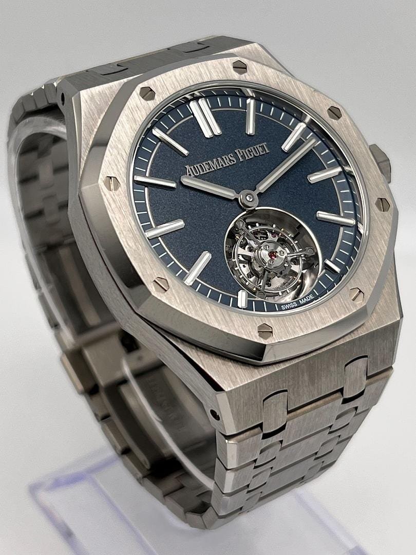 Audemars P1g*et Royal Oak Selfwinding Flying Tourbillon 26730TI.OO.1320TI.01 ’50th Anniversary’ Titanium Blue Dial