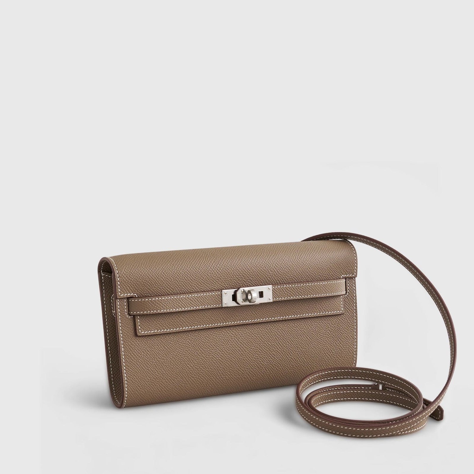H**me5 Kelly To Go Epsom Etoupe Sellier Palladium Hardware