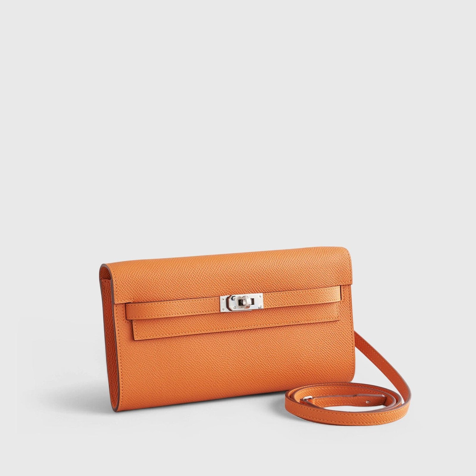 H**me5 Kelly To Go Epsom Orange Palladium Hardware