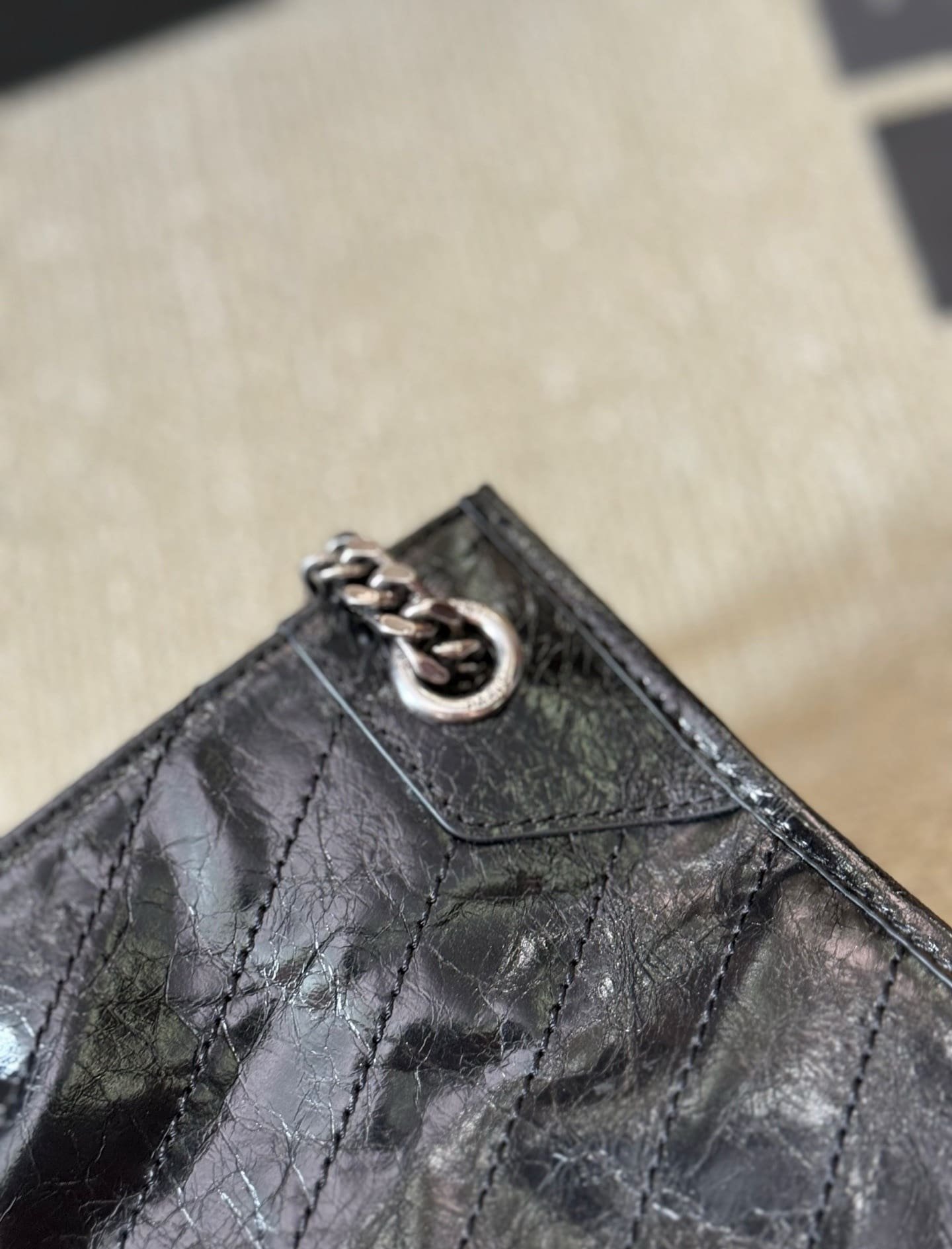 Sa1nt Lau*nt NIKI SHOPPING IN VINTAGE LEATHER