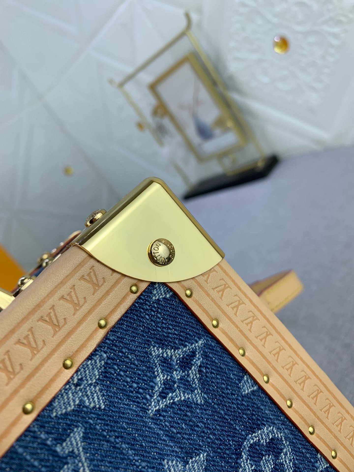 L0vis Vvtt0n M24161 Petite Valise Denim Bleu
