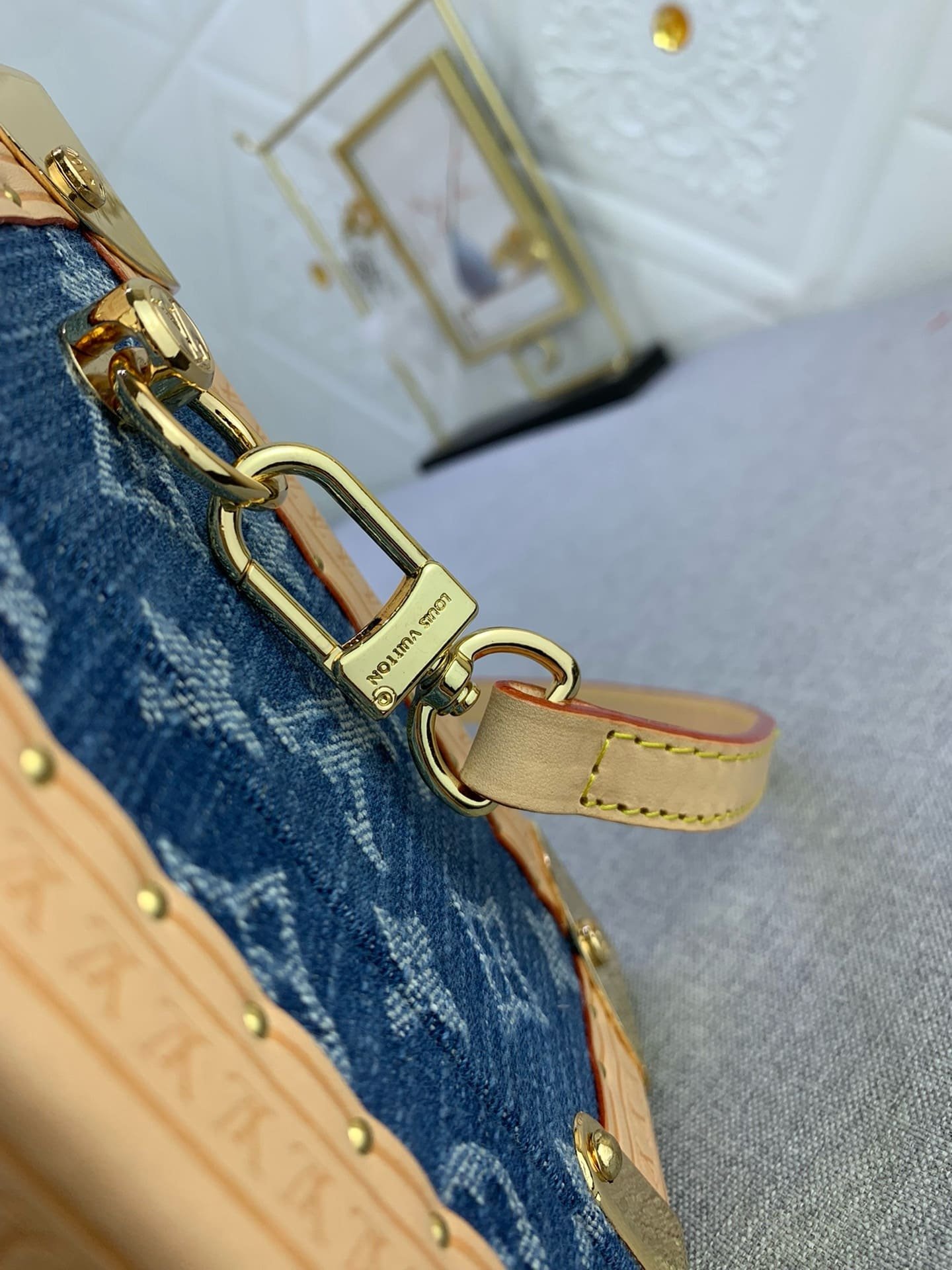 L0vis Vvtt0n M24161 Petite Valise Denim Bleu