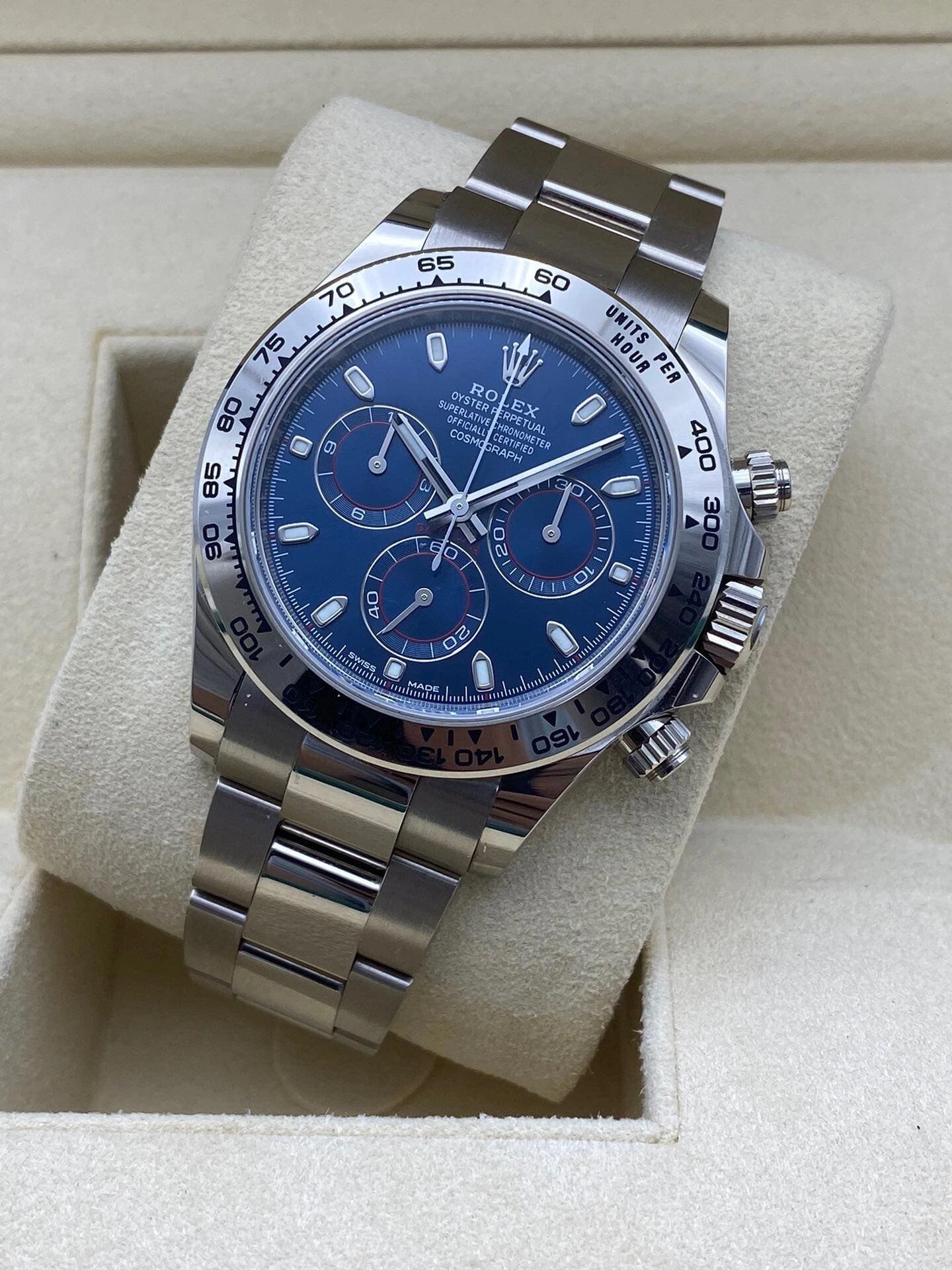 R01ex Daytona 126509 White Gold Bright Blue Dial (2025)