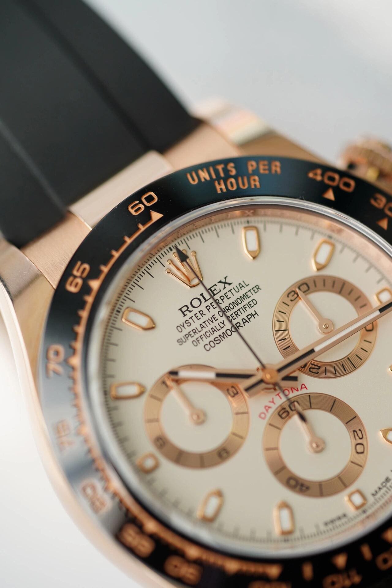 R01ex Daytona 116515LN Rose Gold Ivory Dial