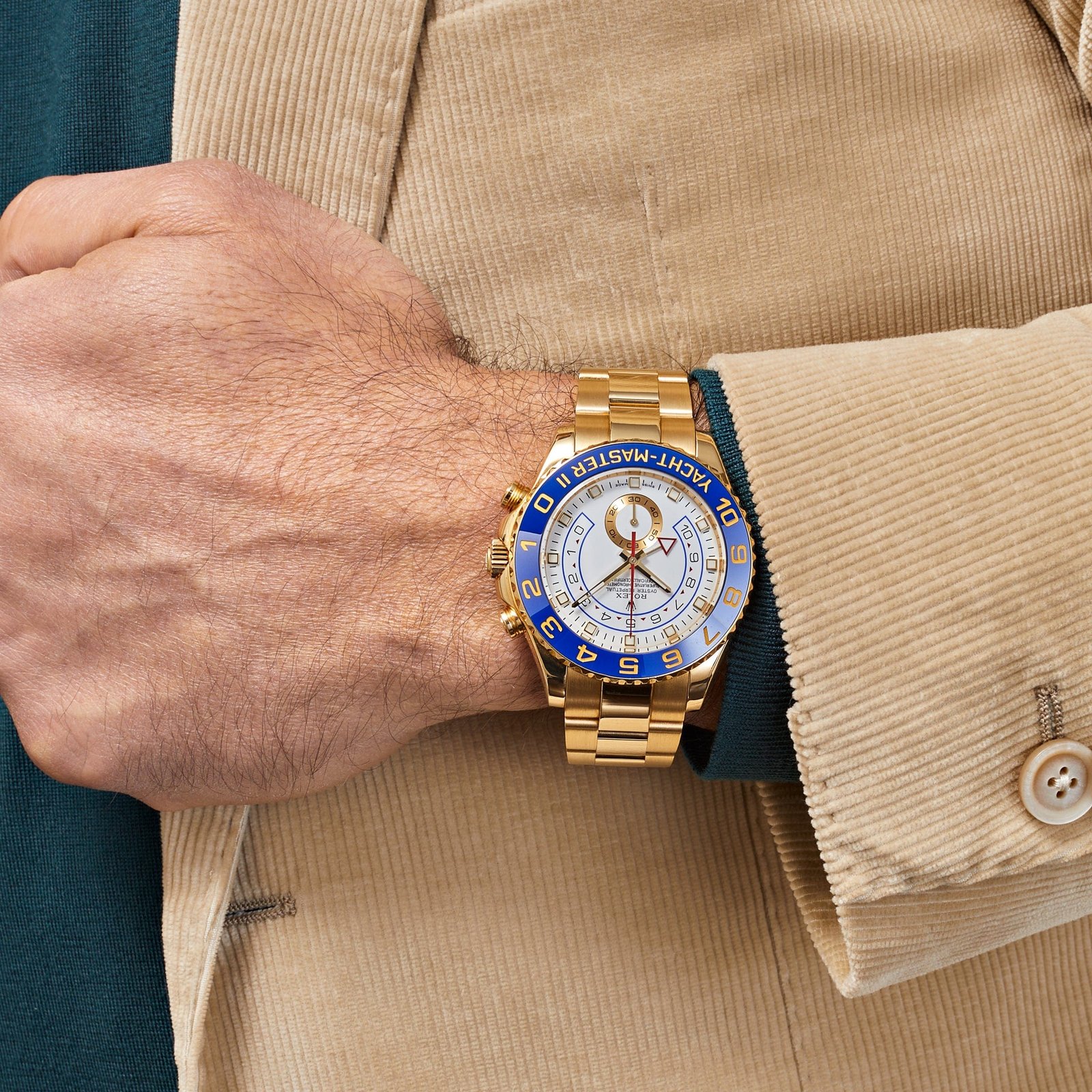 R01ex Yacht-Master II 116688 Yellow Gold White Dial (2017)