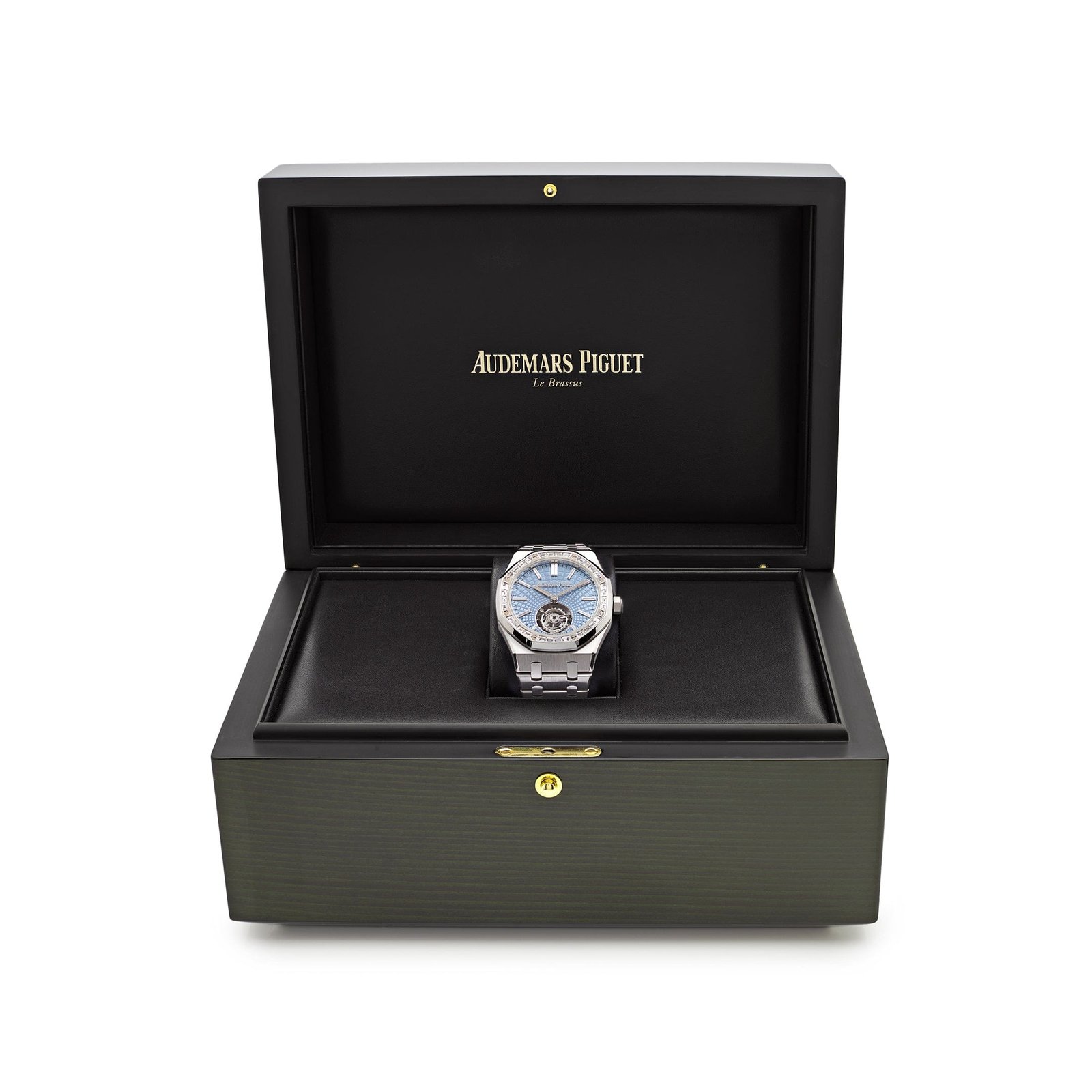 Audemars P1g*et Royal Oak 26535PT.ZZ.1220PT.01 Selfwinding Flying Tourbillon Platinum Light Blue Dial