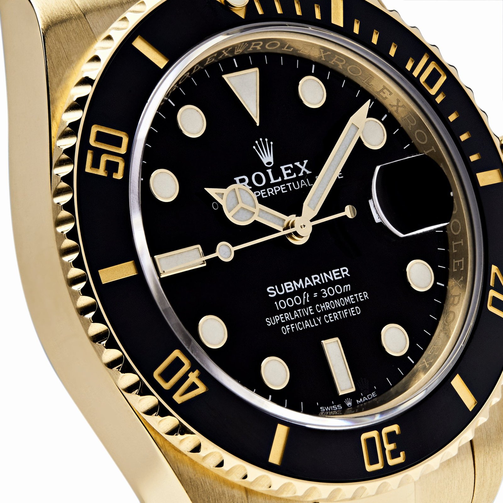 R01ex Submariner Date 126618LN Yellow Gold Black Dial (2022)
