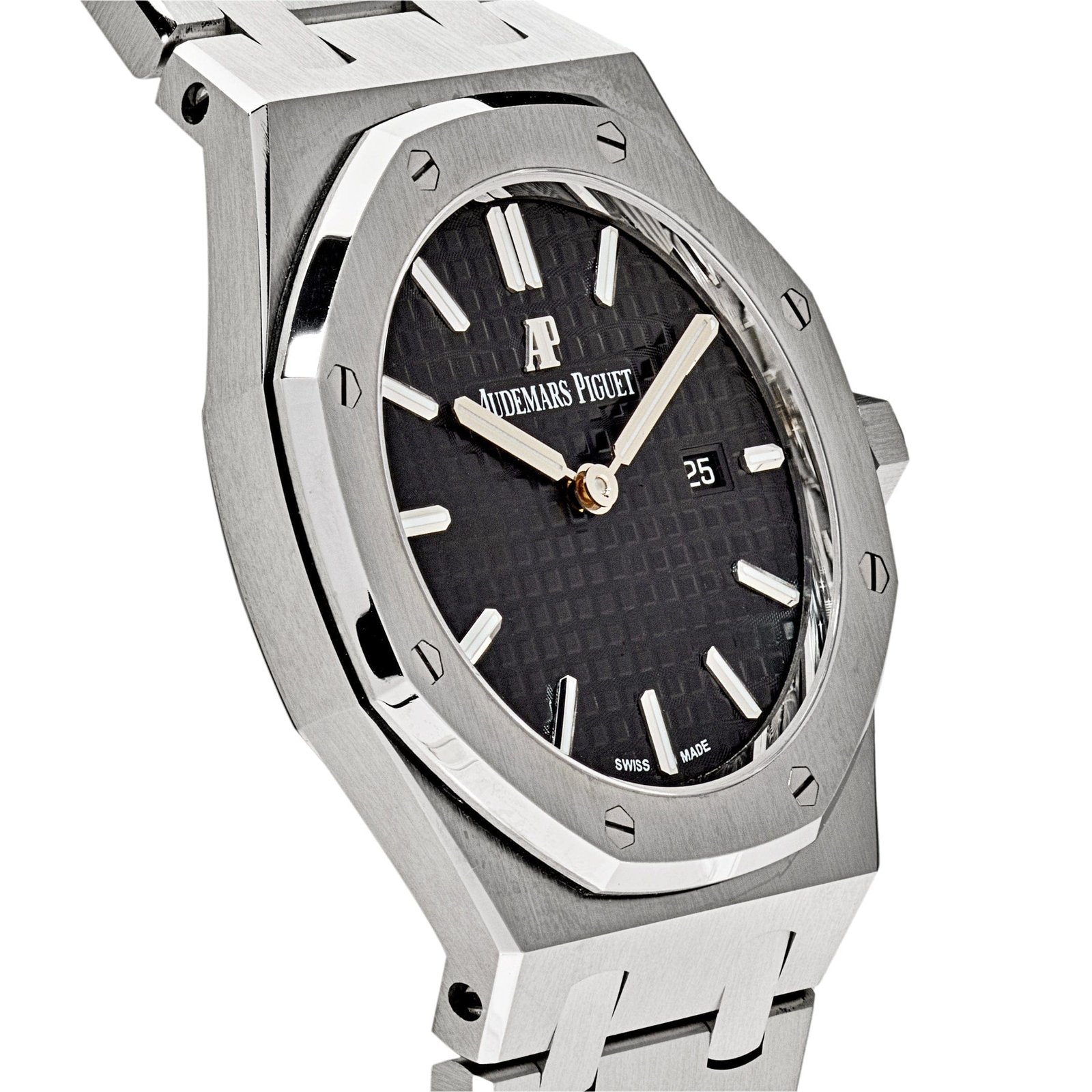 Audemars P1g*et Royal Oak 67650ST.OO.1261ST.01 Lady Quartz Steel Black Dial