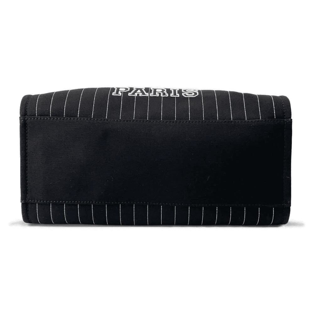 Ch**el Deauville 2wayTote Bag Black A66941 Cotton Leather