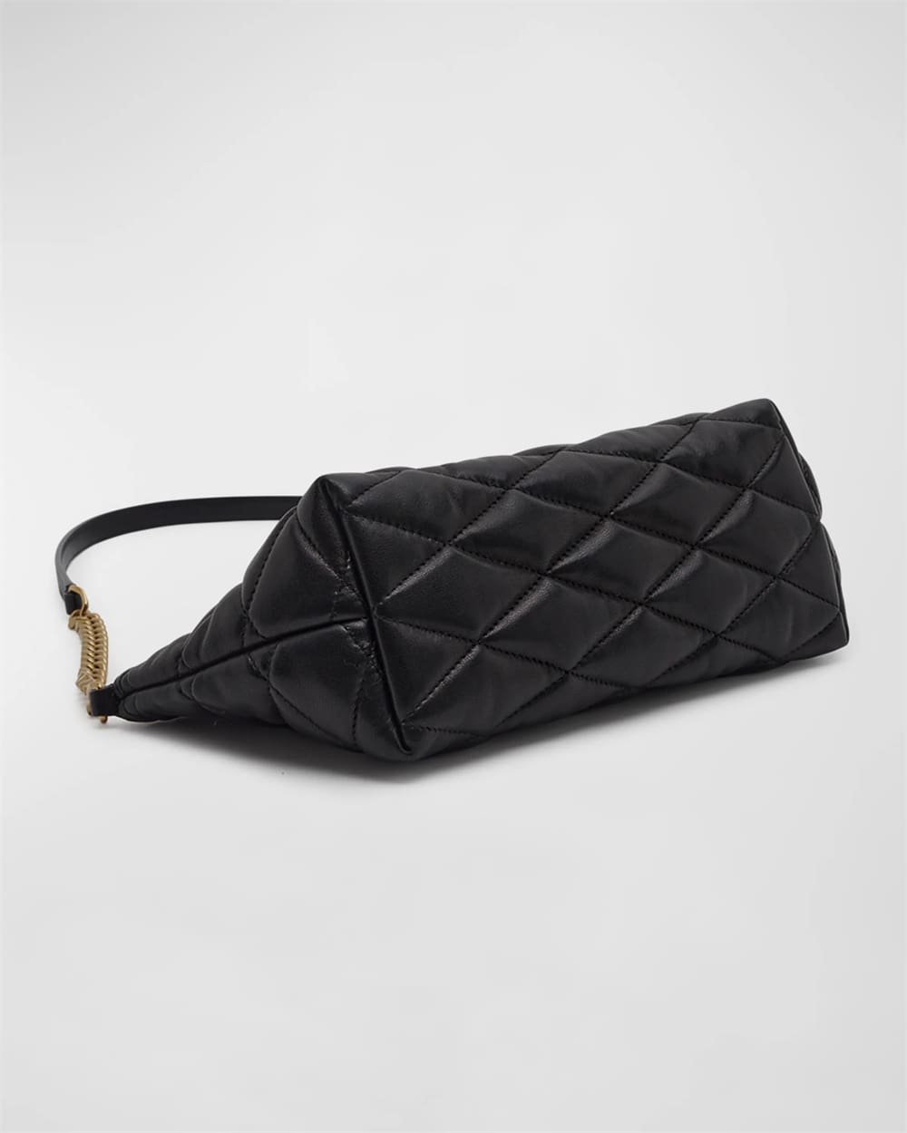 Sa1nt Lau*nt Ziptop Mini Shoulder Bag in Quilted Smooth Leather
