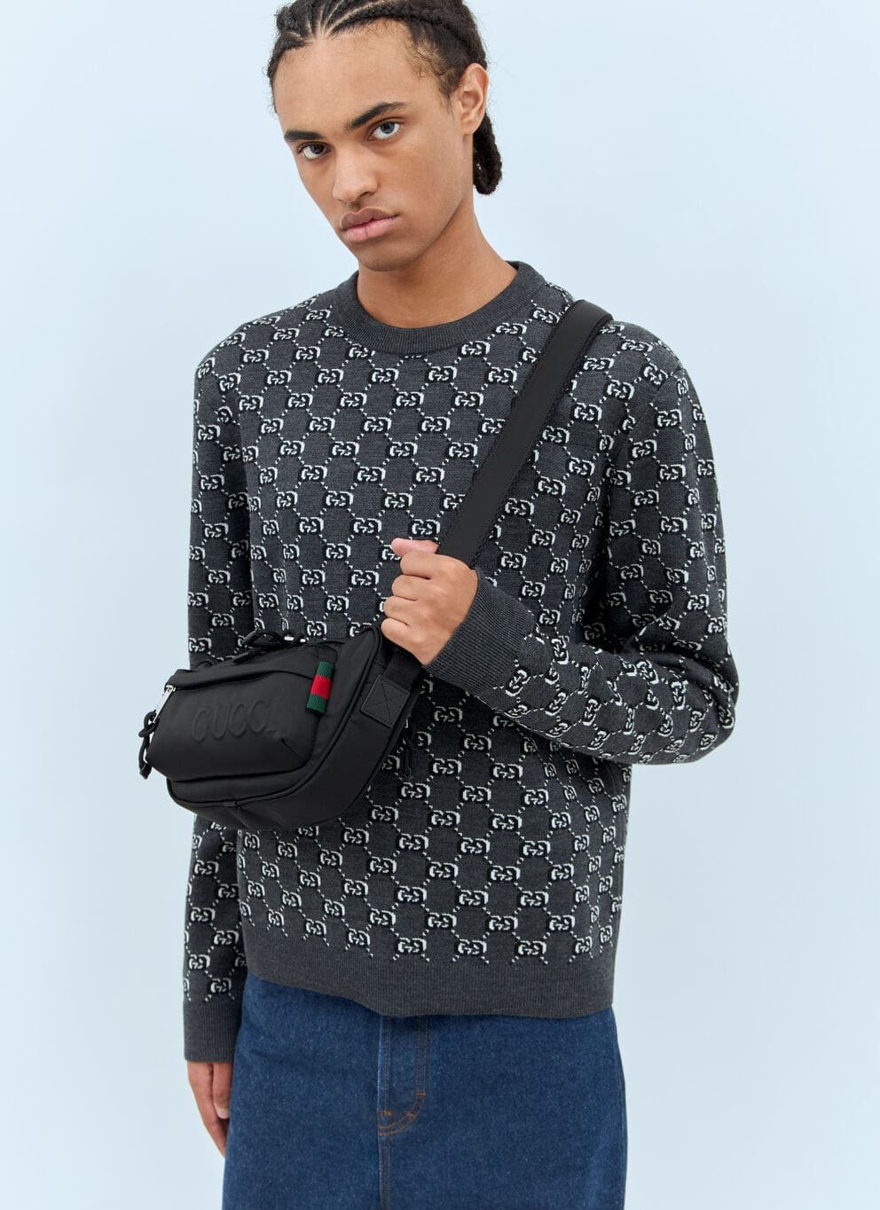 Gvc*1 Embossed Logo Small Crossbody Bag