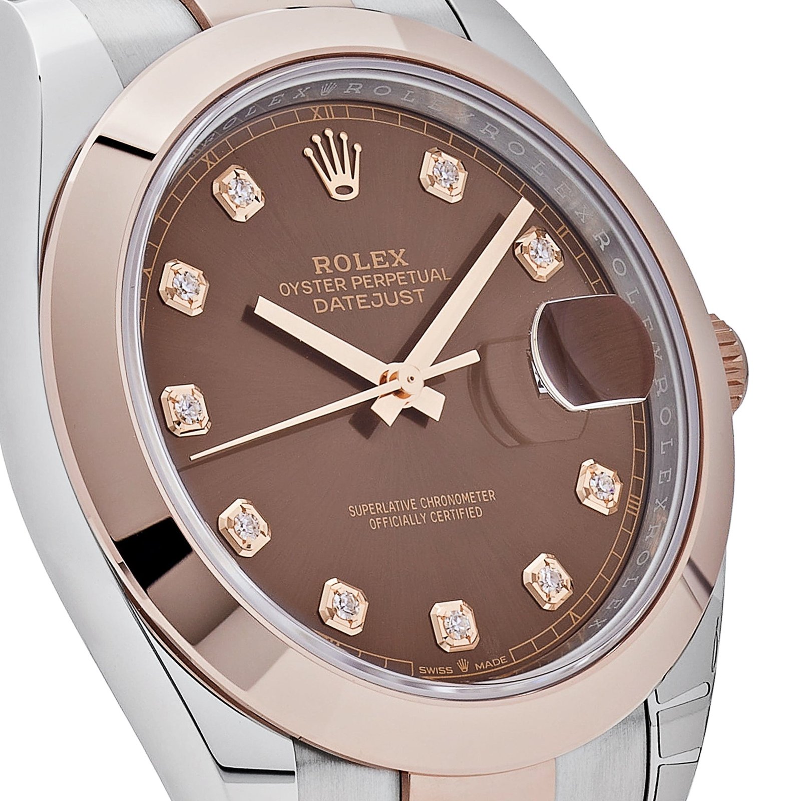 R01ex Datejust 41 126301 Rose Gold Stainless Steel Chocolate D1am0nd Dial (2023)