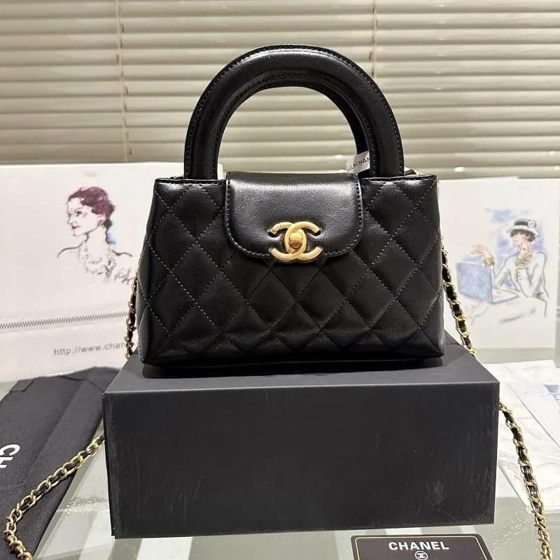 Ch**el MINI SHOPPING BAG BLACK