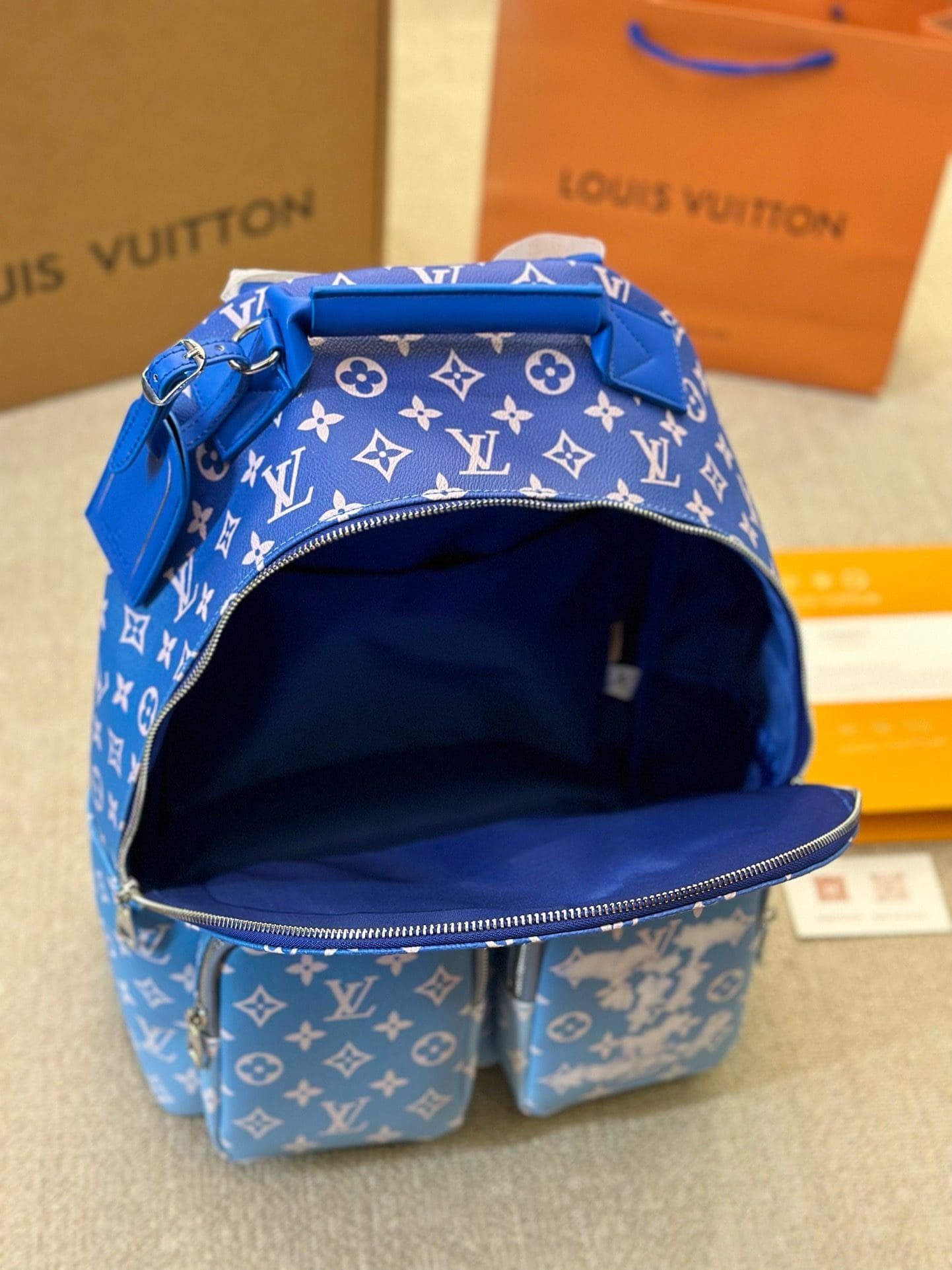 L0vis Vvtt0n Backpack Multipocket Clouds Monogram Blue M45441