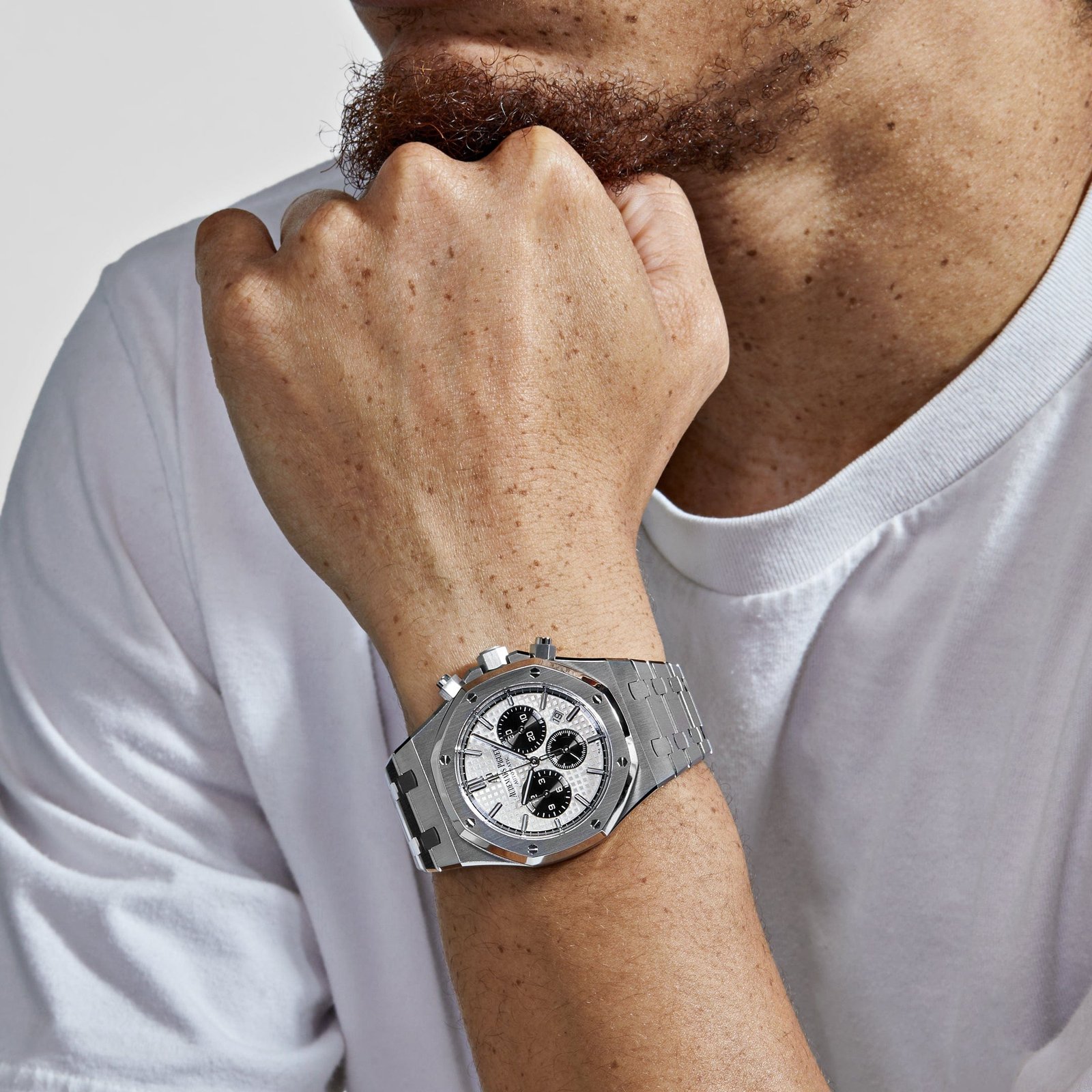Audemars P1g*et Royal Oak 26331ST.OO.1220ST.03 Selfwinding Chronograph Stainless Steel White Dial