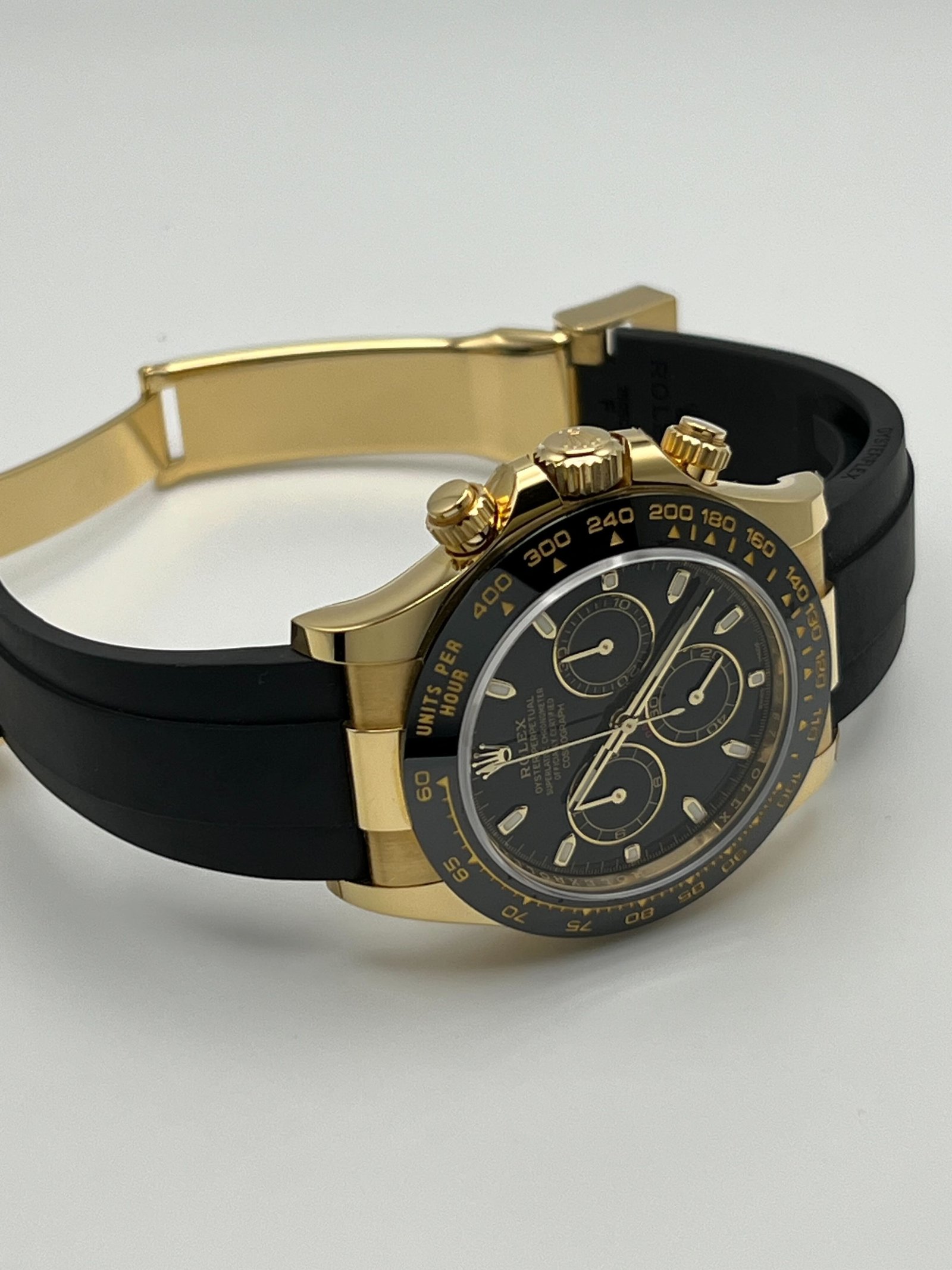 R01ex Daytona 116518LN Yellow Gold Black Dial
