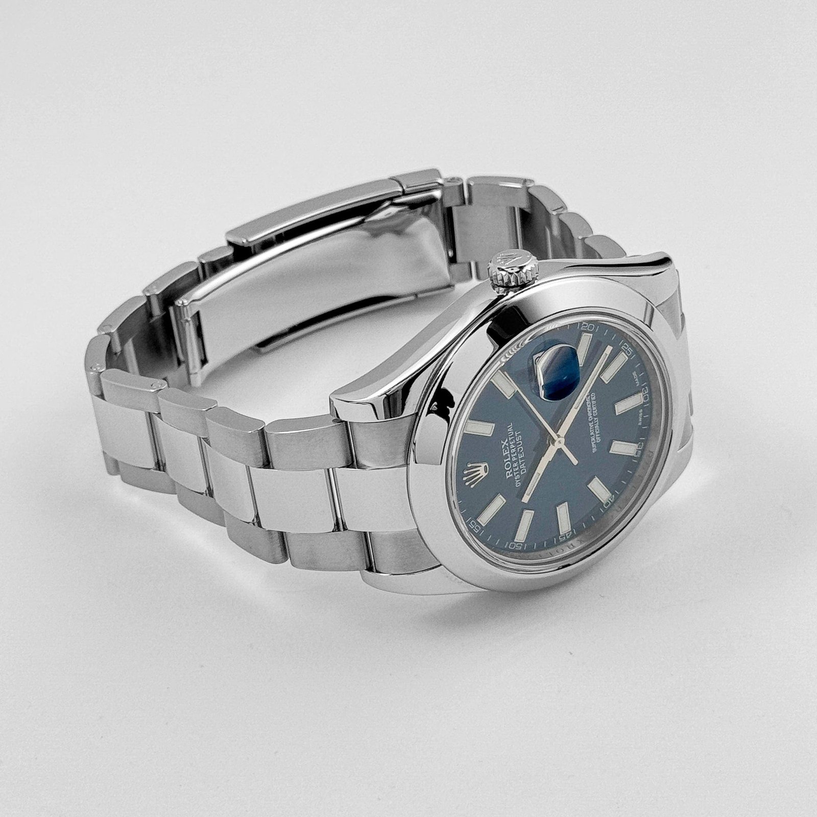 R01ex Datejust 41 116300 Stainless Steel Blue Dial Oyster