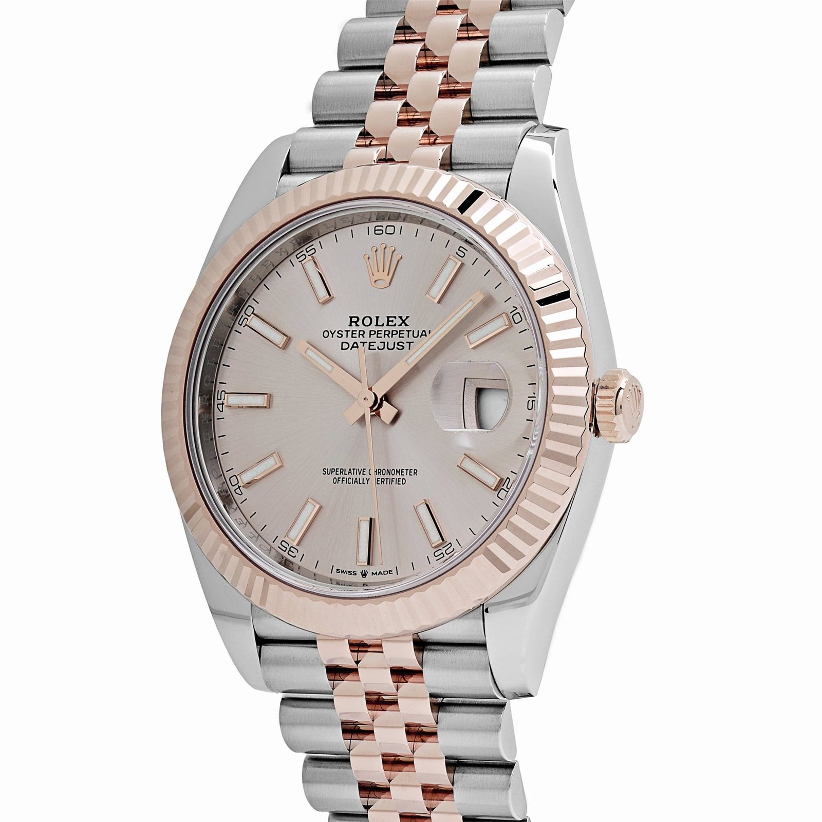 R01ex Datejust 41 126331 Rose Gold Stainless Steel Sundust Dial Jubilee (2024)