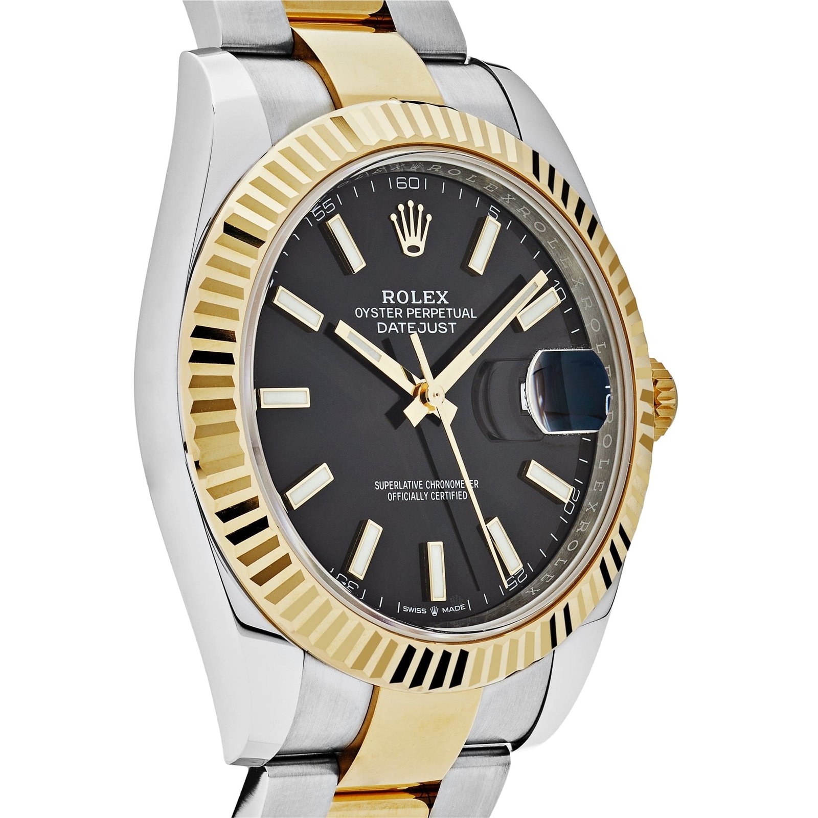 R01ex Datejust 41 126333 Yellow Gold Stainless Steel Black Dial Oyster (2024)