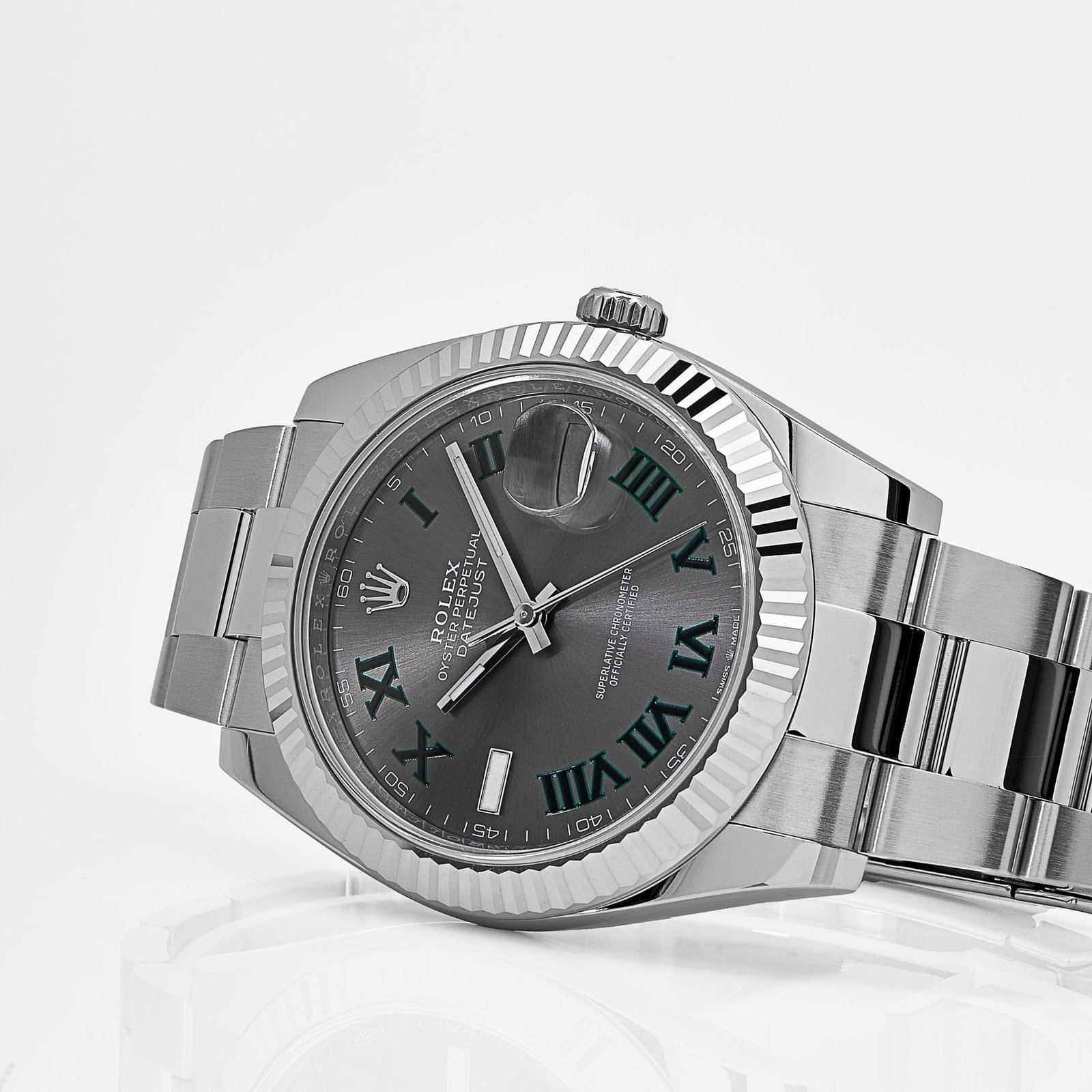 R01ex Datejust 41 126334 ‘Wimbledon’ Stainless Steel Slate Dial Oyster (2024)