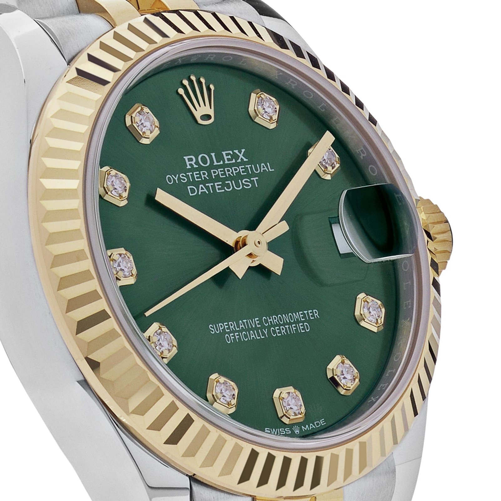 R01ex Datejust 31 278273 ‘Ladies’ Yellow Gold Stainless Steel Green Dial (2023)