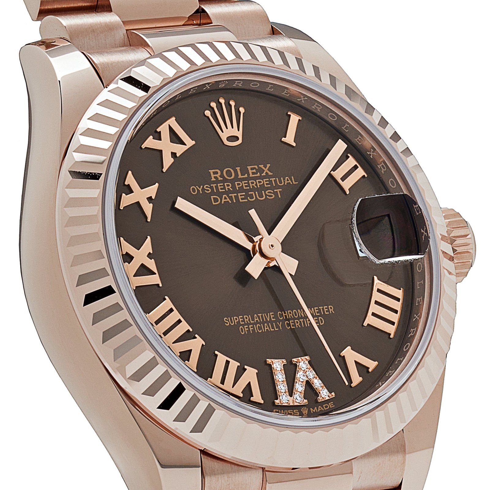 R01ex Datejust 31 278275 ‘Ladies’ Rose Gold D1am0nd Chocolate Dial President (2024)