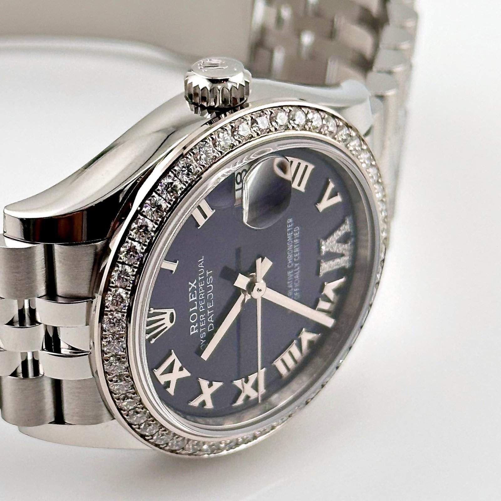 R01ex Datejust 31 278384RBR ‘Ladies’ Stainless Steel D1am0nd Bezel Violet Roman Dial Jubilee