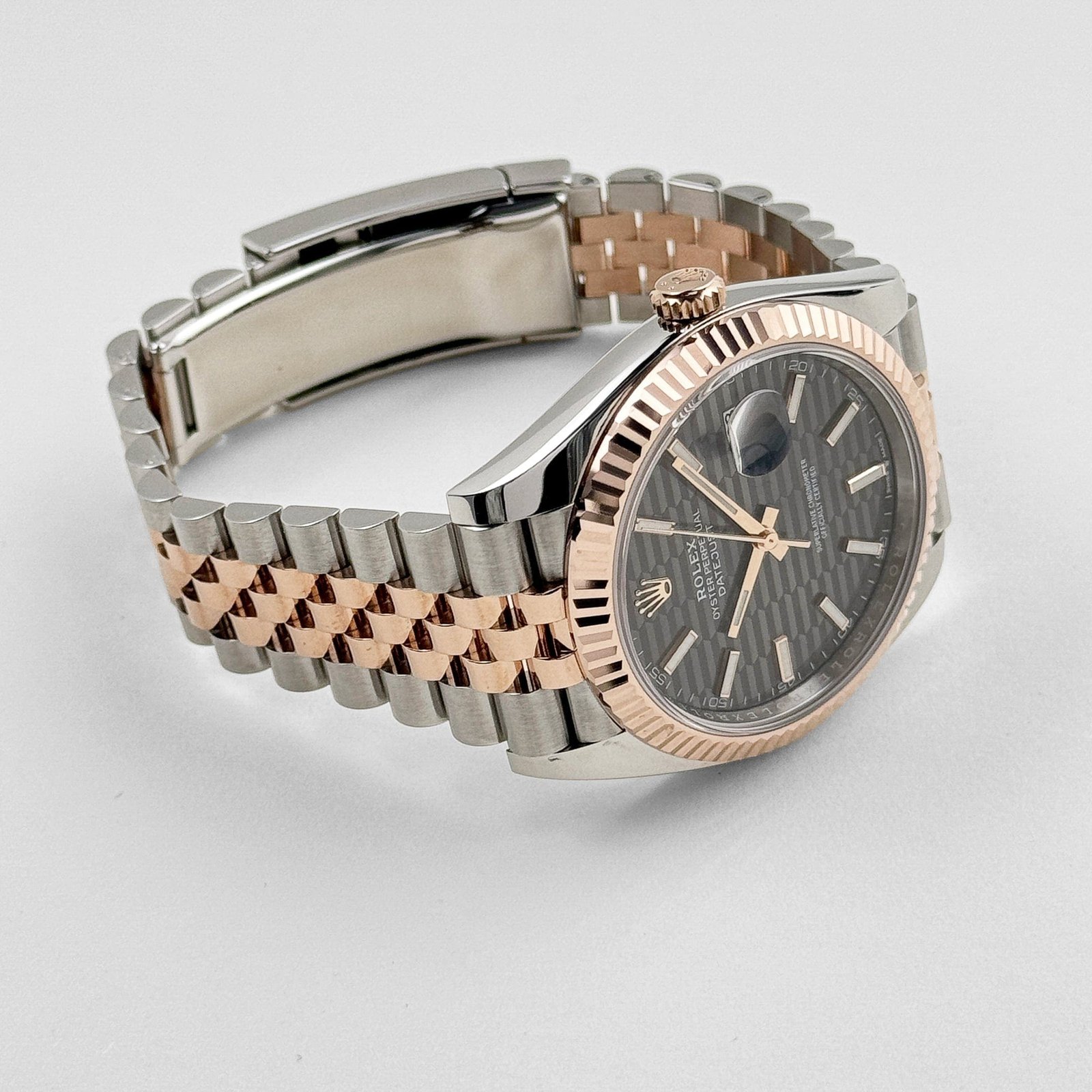 R01ex Datejust 41 126331 Rose Gold Stainless Steel Grey Motif Dial Jubilee (2024)