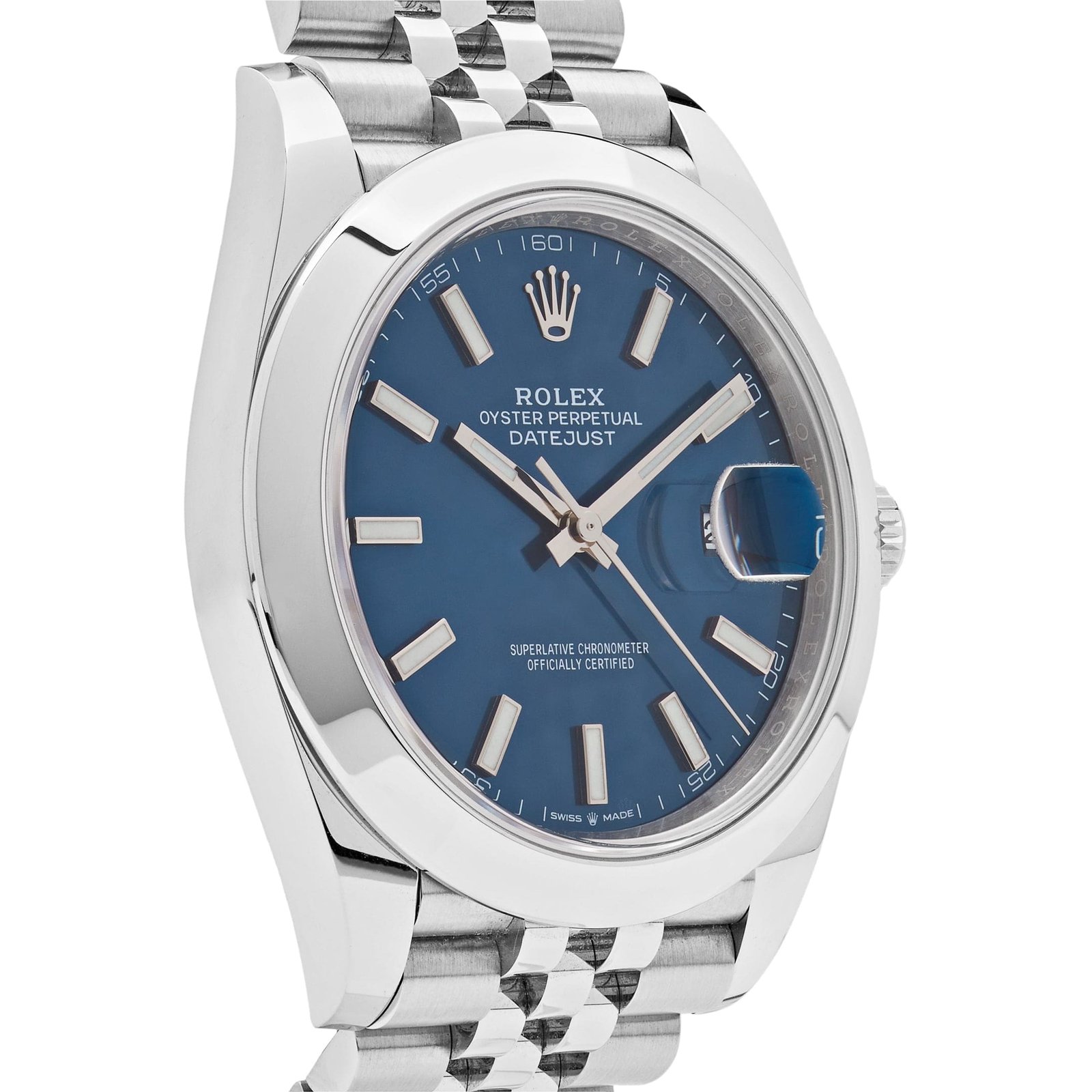 R01ex Datejust 41 126300 Stainless Steel Blue Dial Jubilee