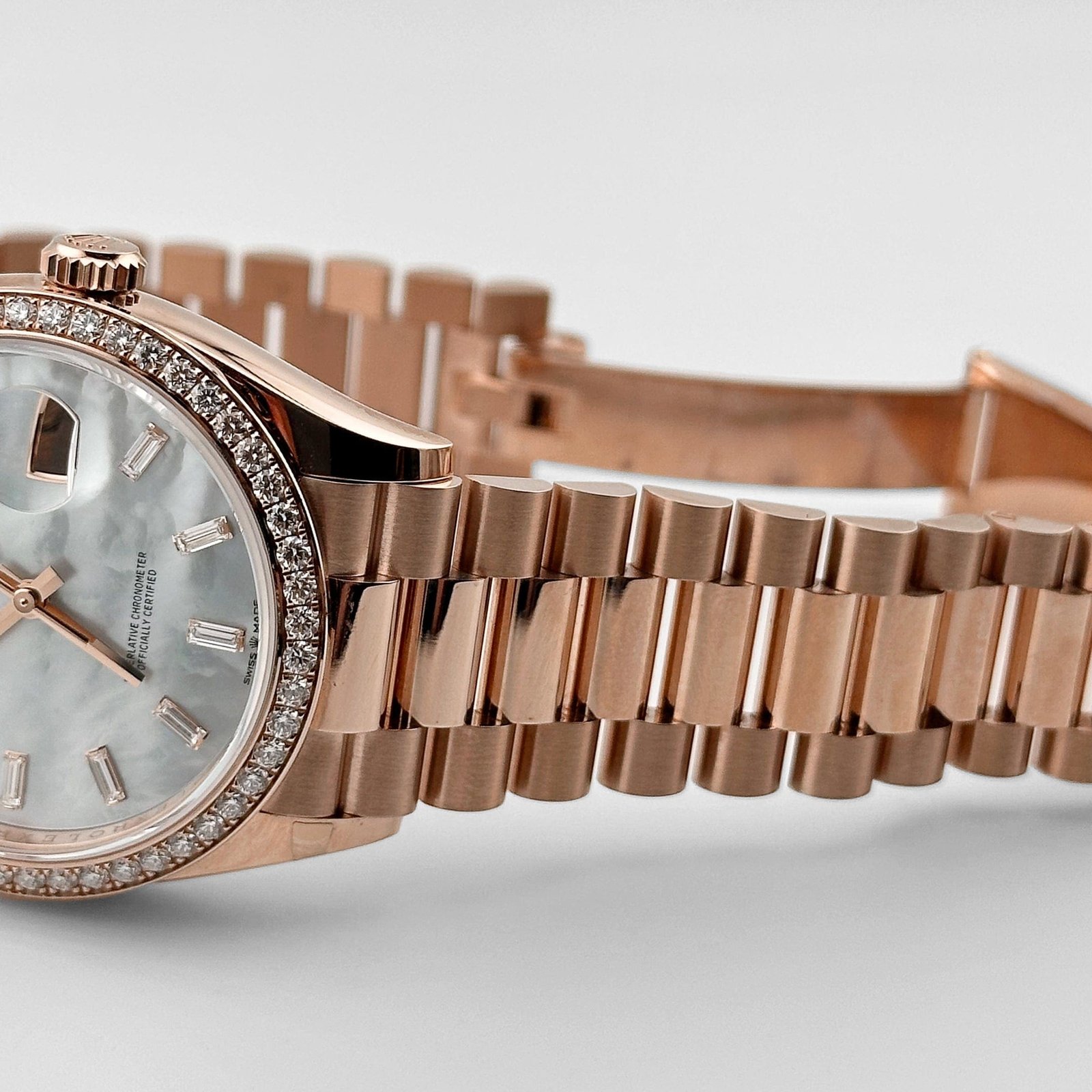 R01ex Day-Date 36 128345RBR Rose Gold Mother of Pearl D1am0nd Bezel (2025)