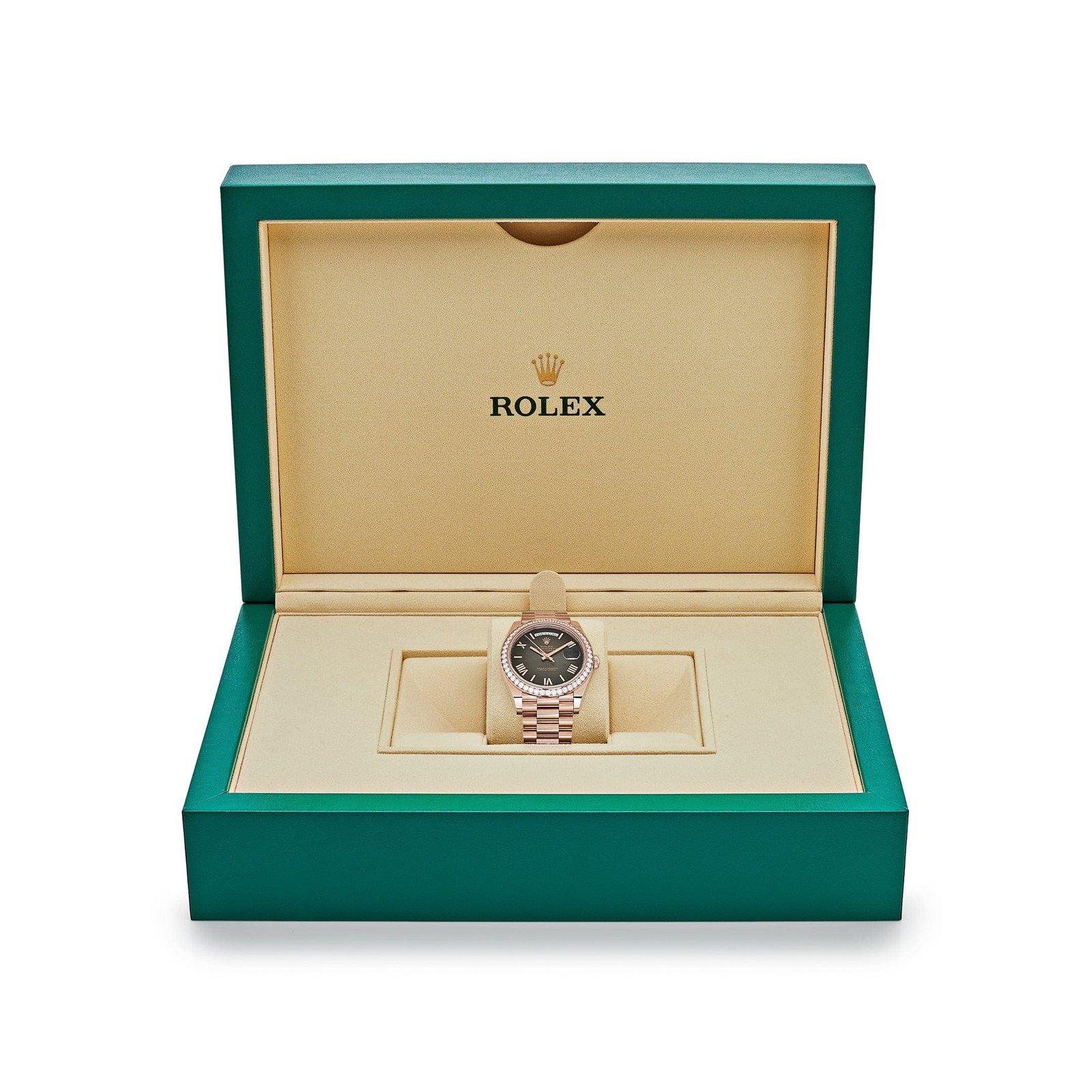 R01ex Day-Date 40 228345RBR Rose Gold D1am0nd Bezel Slate Ombre Dial
