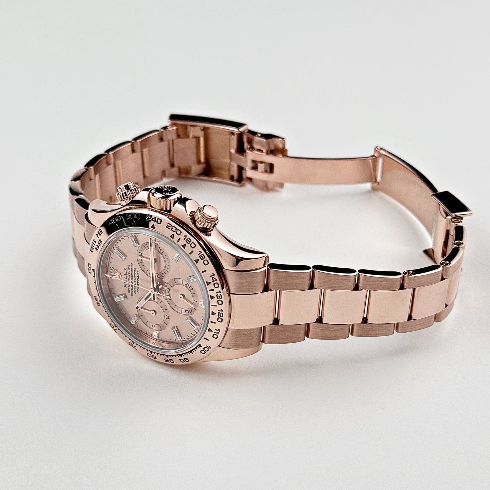 R01ex Daytona 116505 Rose Gold Sundust D1am0nd Baguette Dial (2015)