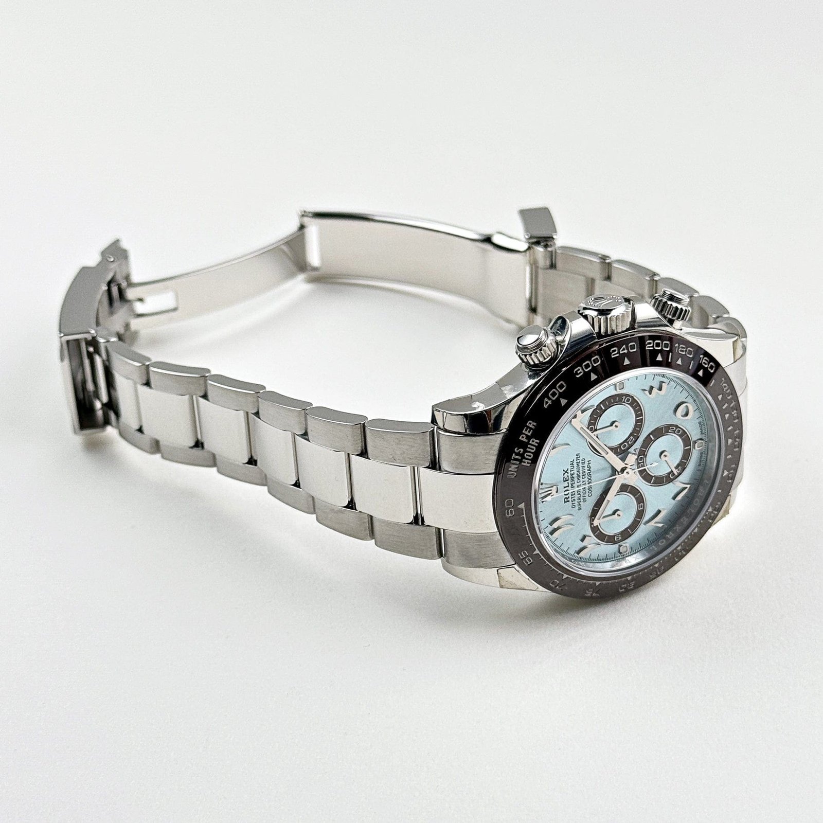 R01ex Daytona 116506 Platinum Ice Blue Arabic Dial