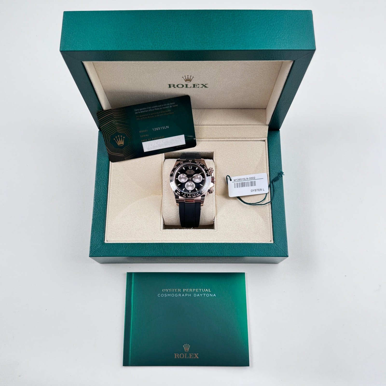 R01ex Daytona 126515LN Rose Gold Black Dial (2024)