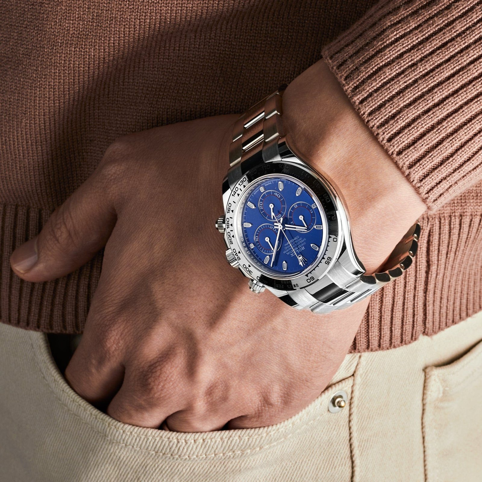 R01ex Daytona 116509 White Gold Blue Dial (2018)