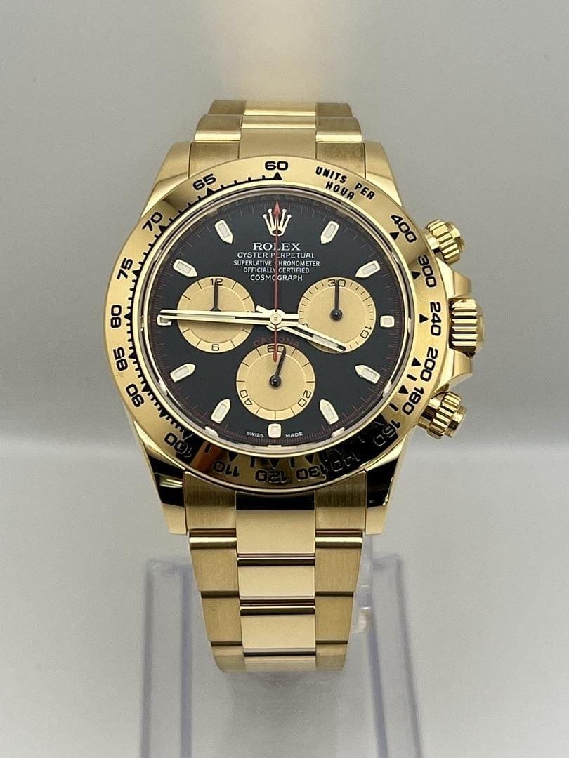 R01ex Daytona 116508 ‘Paul Newman’ Yellow Gold Black Dial
