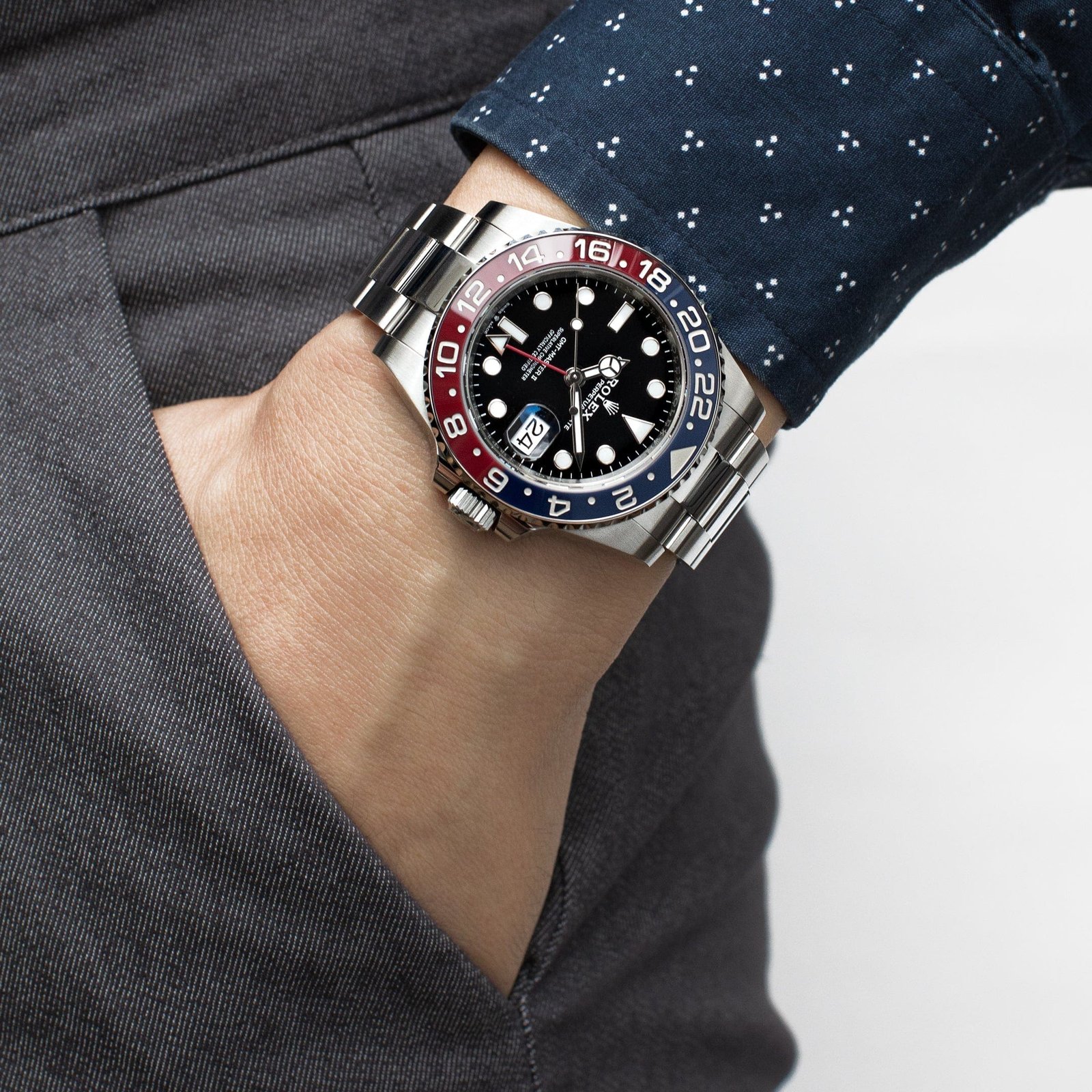 R01ex GMT-Master II 126710BLRO ‘Pepsi’ Stainless Steel Black Dial Oyster (2025) 40mm