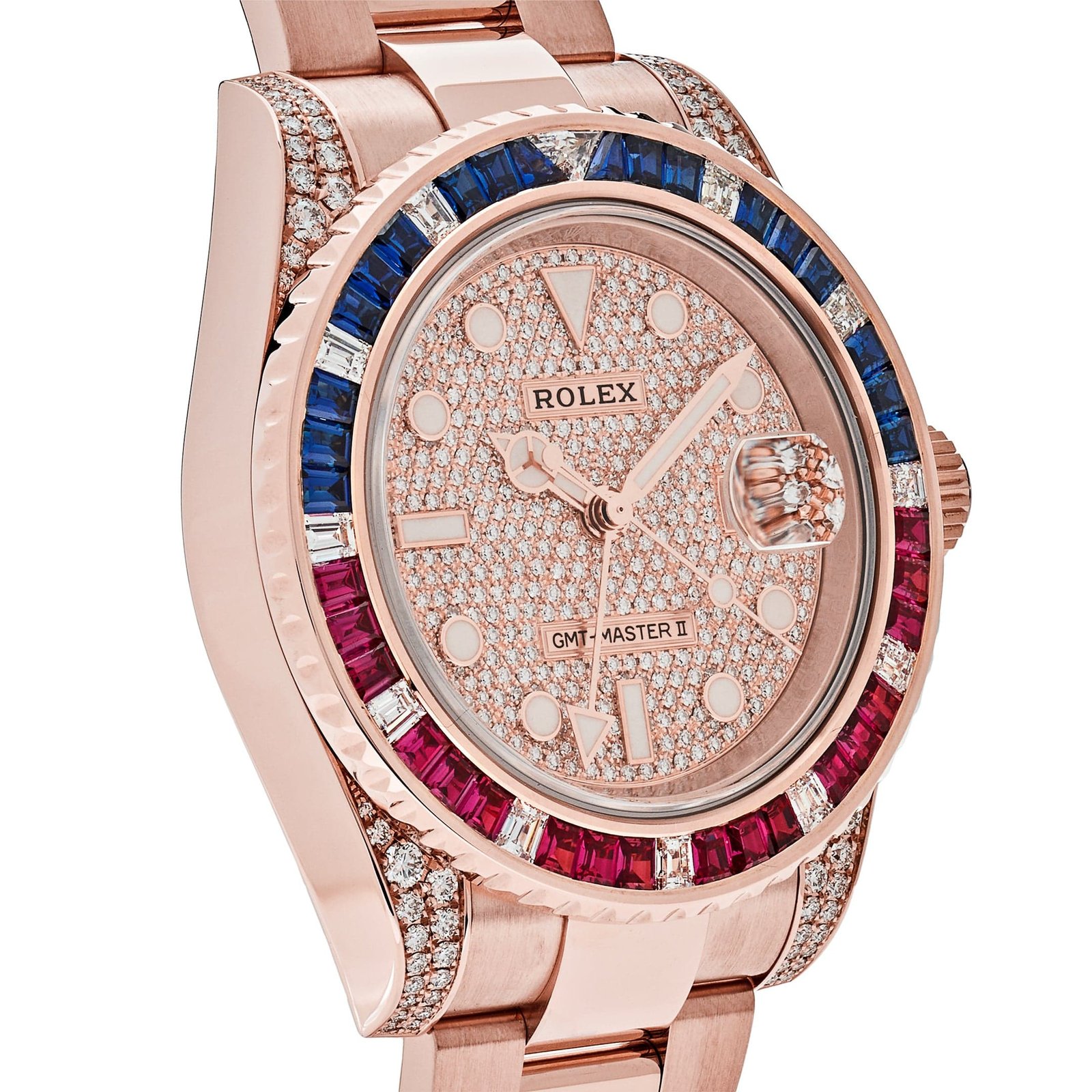 R01ex GMT-Master II 126755SARU Rose Gold Sapphire and Ruby